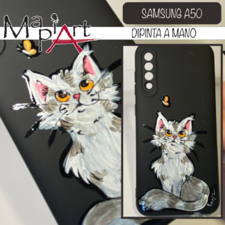Cover custodia telefono Samsung Galaxy A50 dipinta a mano